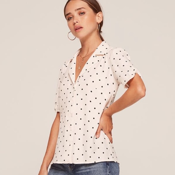 Reformation Imogene Top in Polkadot - Picture 2 of 7